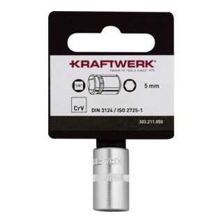 Kraftwerk BASIC LINE 1/4" embout de clé à douille 5 mm avec crochet