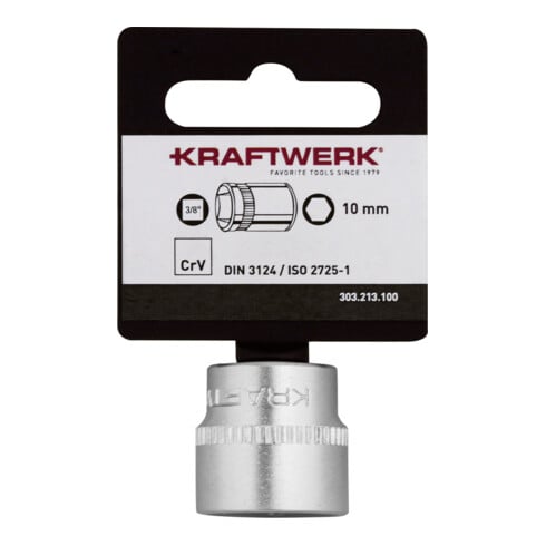 Kraftwerk BASIC LINE 3/8" douille à cliquet 10 mm avec crochet