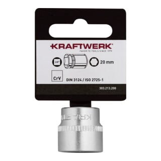 Kraftwerk BASIC LINE 3/8" douille à cliquet 20 mm avec crochet