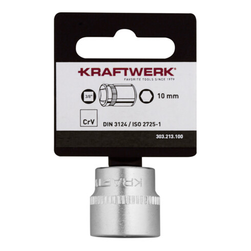 Kraftwerk BASIC LINE 3/8" Steckschlüsseleinsatz 10 mm mit Hänger
