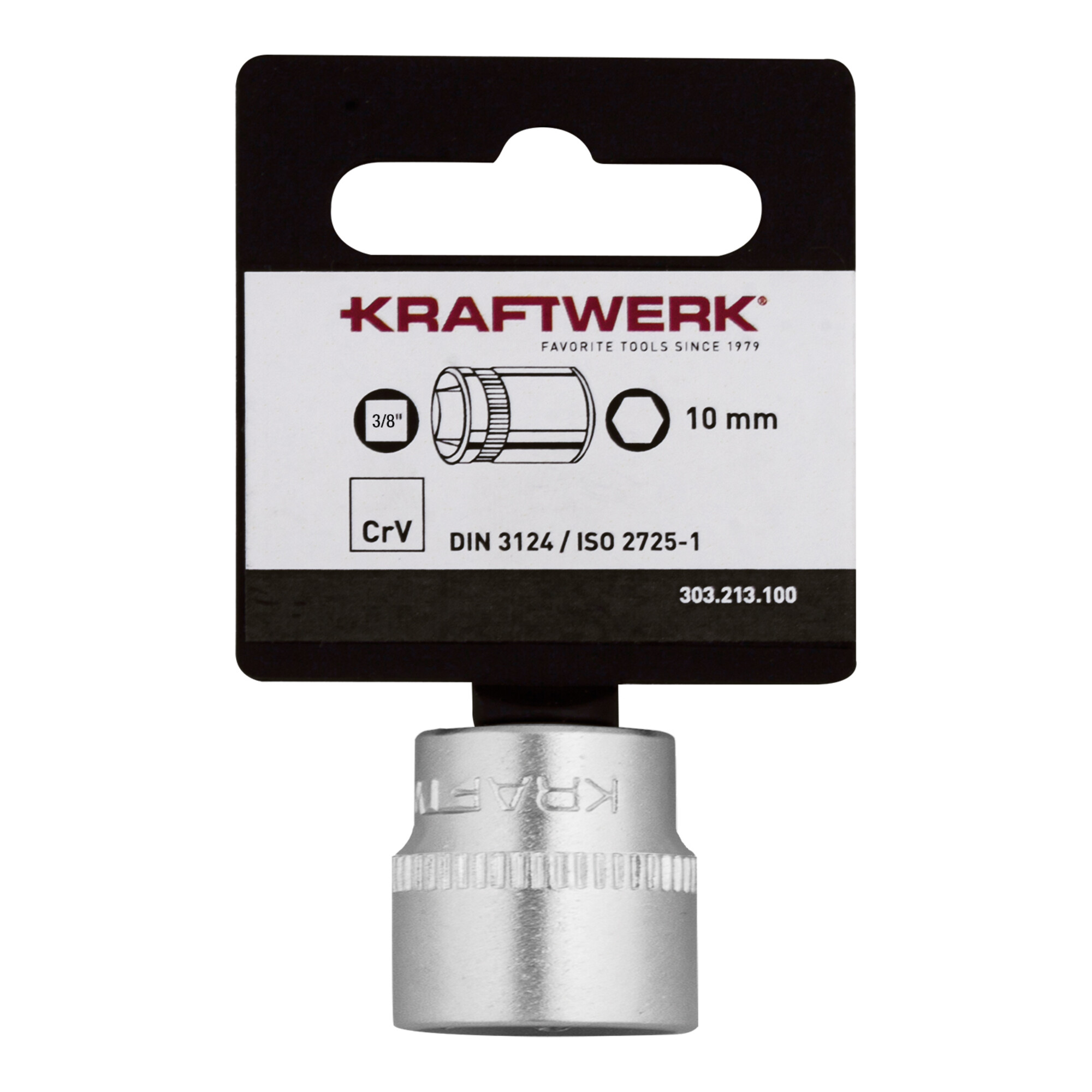Kraftwerk BASIC LINE 3/8" Steckschlüsseleinsatz 10 mm mit Hänger