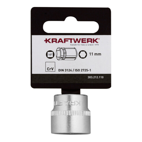 Kraftwerk BASIC LINE Embout de clé à douille 1/2" 11 mm avec accroche