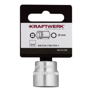 Kraftwerk BASIC LINE Embout de clé à douille 1/2" 25 mm avec crochet