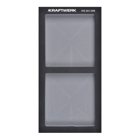 Kraftwerk BASIC LINE EVA leere Einlage 20x40 cm, 2 Fächer