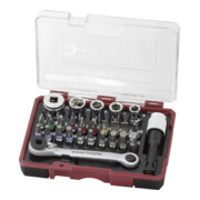 Kraftwerk Bit Box mit mini Ratschenschlüssel 1/4" S2 , 27 tlg.-5