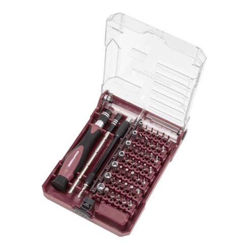 Kraftwerk Bit Box mit Präzisions Schraubendreher 1/4", 45-tlg.