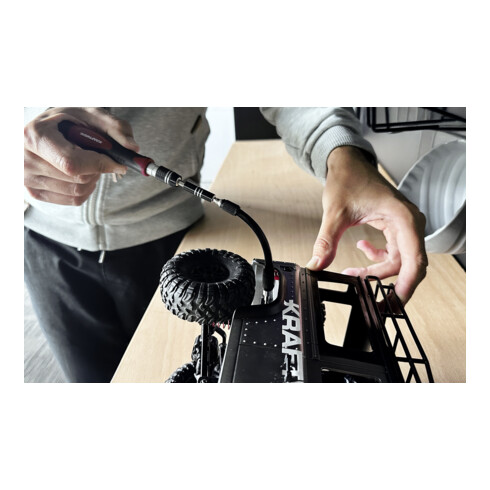 Kraftwerk Bit Box mit Präzisions Schraubendreher 1/4", 45-tlg.