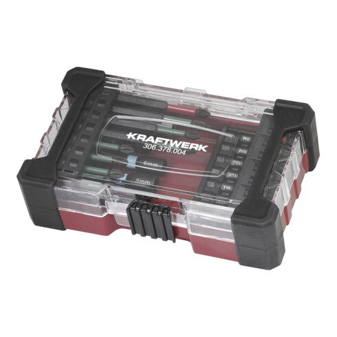 Kraftwerk Bit Box Profi Contrôle d'Impact 1/4" Ensemble, 29 pièces