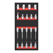 Kraftwerk Bit-Steckschlüsselsatz 1/2" TX 19-tlg. 20x40 Einlage