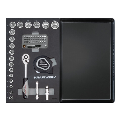 Kraftwerk Boîte à outils B147, 3/8", 97 pièces sans outil électrique