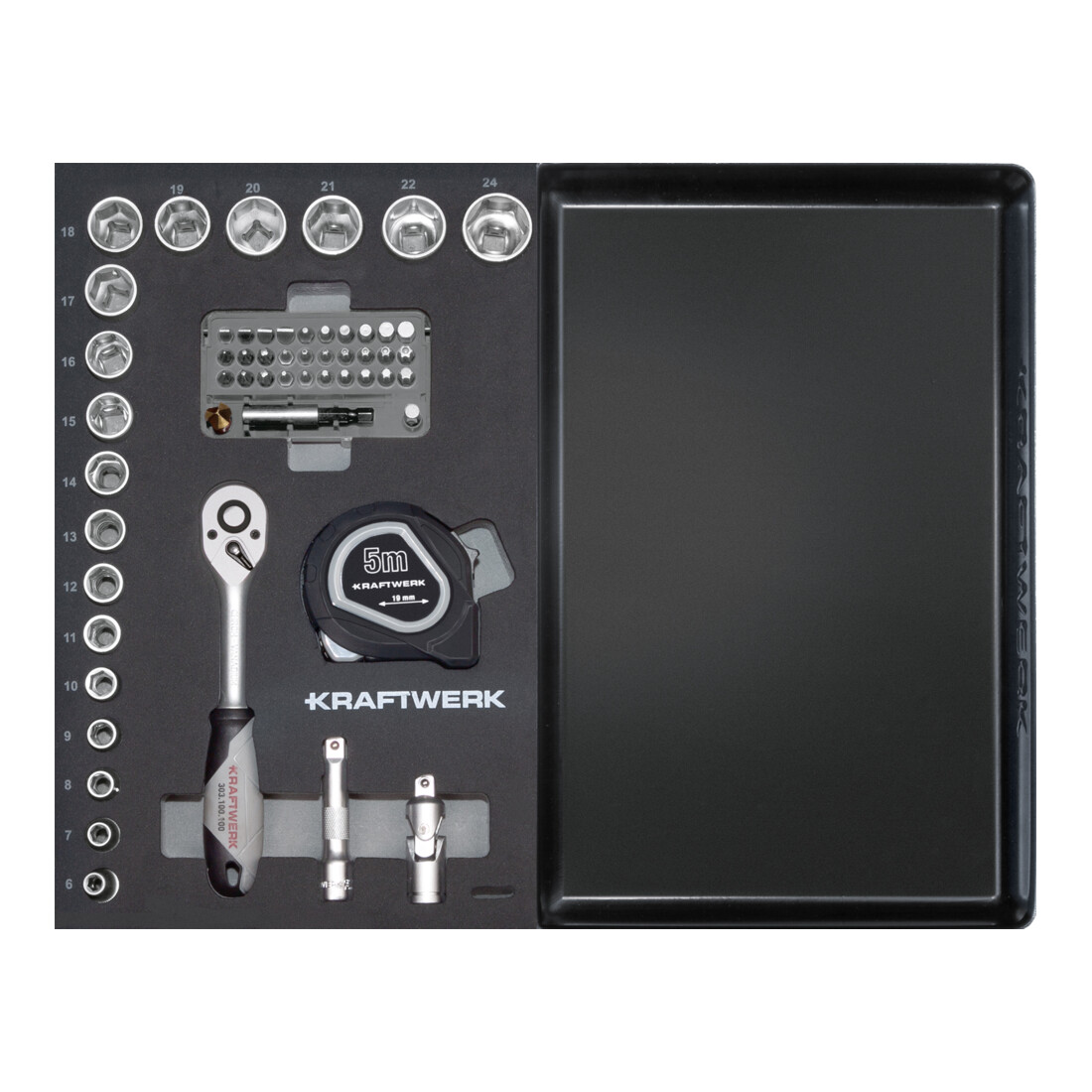 Kraftwerk Boîte à outils B147, 3/8", 97 pièces sans outil électrique