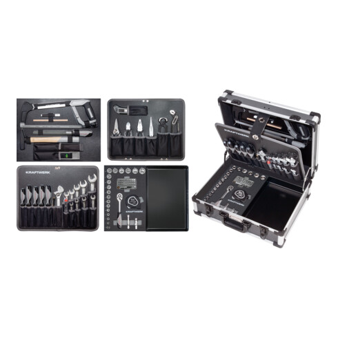 Kraftwerk Boîte à outils B147, 3/8", 97 pièces sans outil électrique