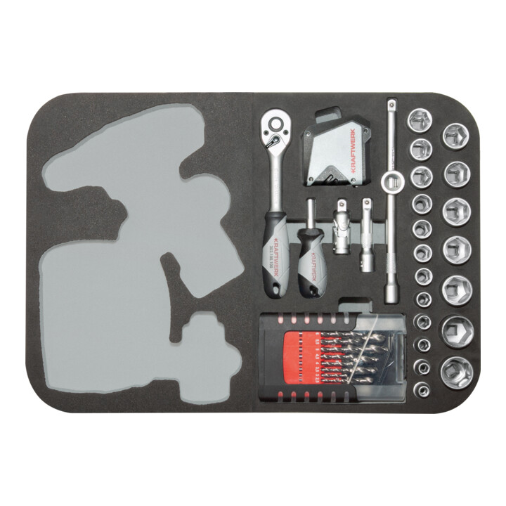 Kraftwerk Boîte à outils B160, 3/8", 162 pièces sans outil électrique avec Bosch