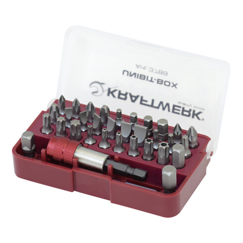 Kraftwerk Boîte UNIBIT 1/4" / Ensemble de forets universels, 33 pièces
