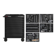 Kraftwerk BT LINE Chariot d'atelier BT700s 7 tiroirs noir, 194 pièces
