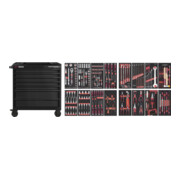 Kraftwerk BT LINE Servante d'atelier BT900 7 tiroirs noir, 241 pcs.