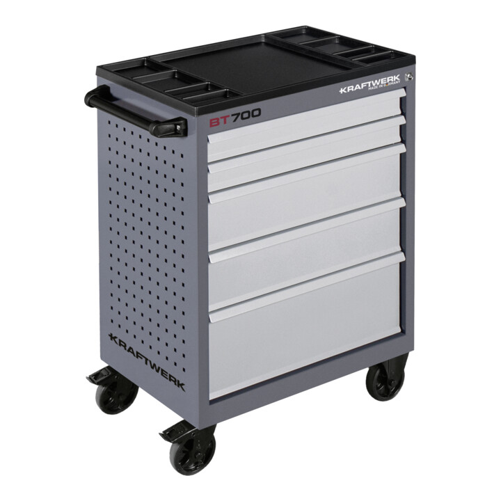 Kraftwerk BT700 Chariot d'atelier, 5 tiroirs, BASIC, 173 pcs.