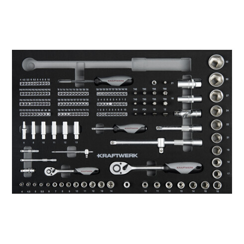 Kraftwerk BT700 Chariot d’atelier, 7 tiroirs, BASIC, ant, 337 pcs.