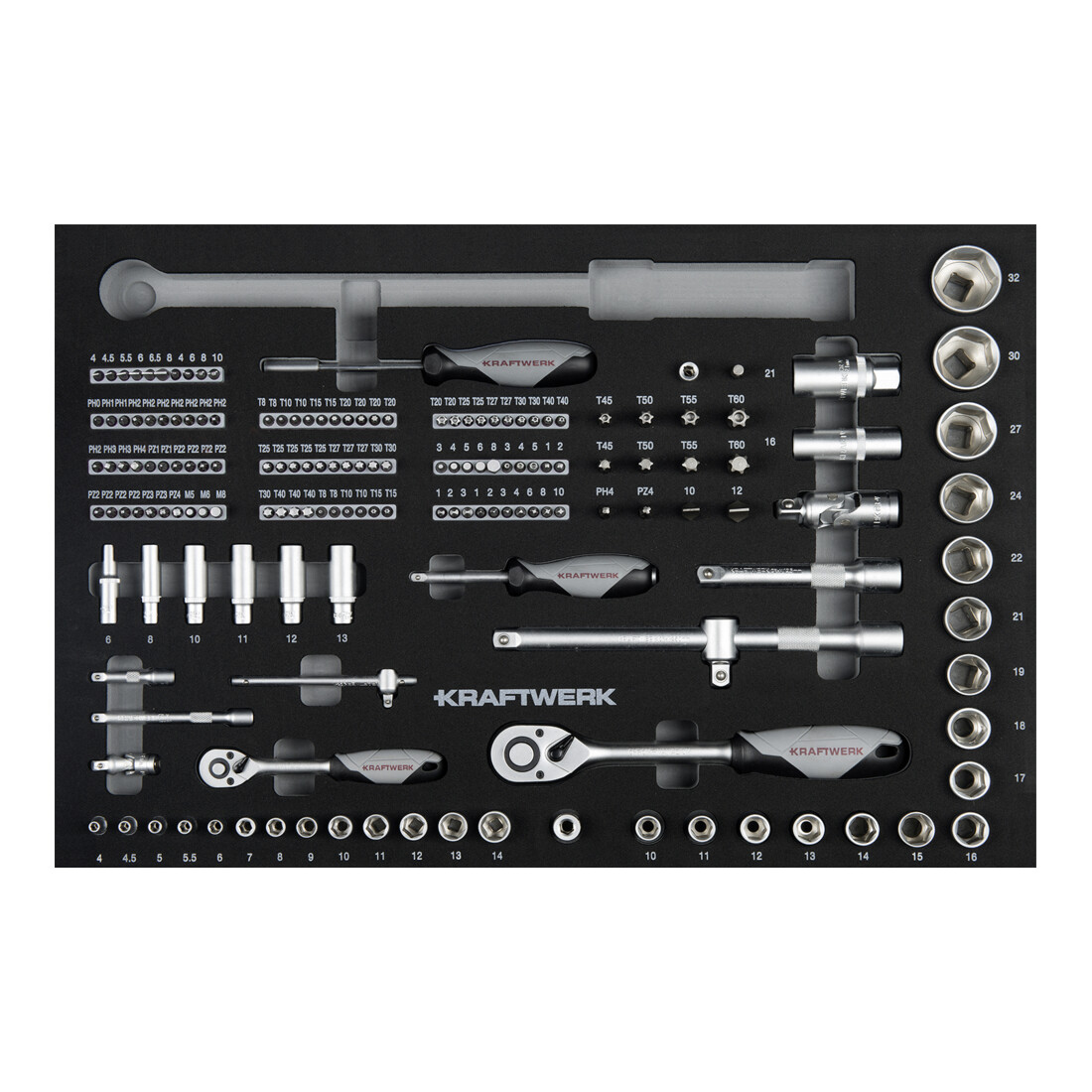 Kraftwerk BT700 Chariot d’atelier, 7 tiroirs, BASIC, ant, 337 pcs.