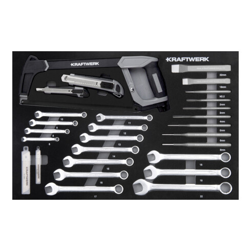 Kraftwerk BT700 Chariot d’atelier, 7 tiroirs, BASIC, ant, 337 pcs.