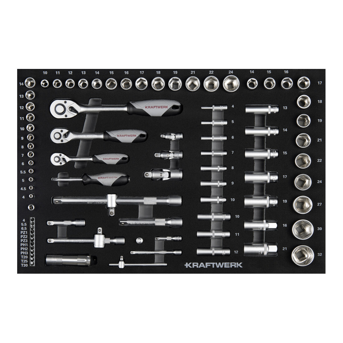 Kraftwerk BT700 Chariot d'atelier, 8 tiroirs, BASIC, 351 pcs.