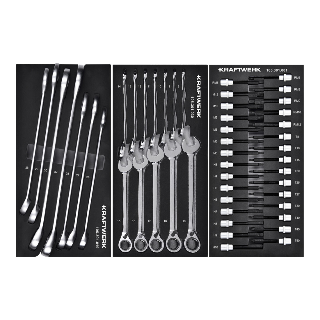 Kraftwerk BT700 Chariot d'atelier, 8 tiroirs, BASIC, 351 pcs.