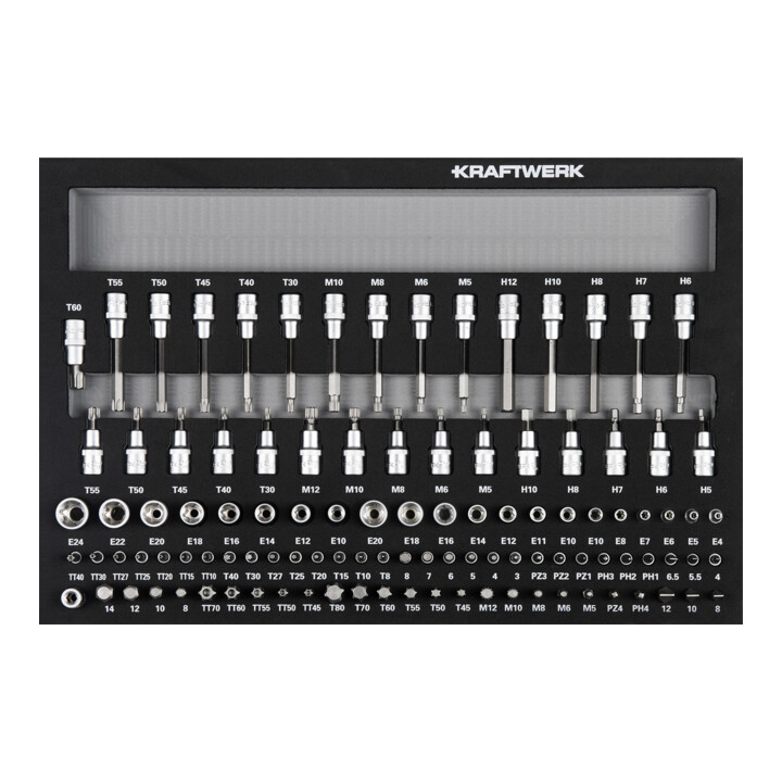 Kraftwerk BT700 Chariot d'atelier, 8 tiroirs, BASIC, 351 pcs.