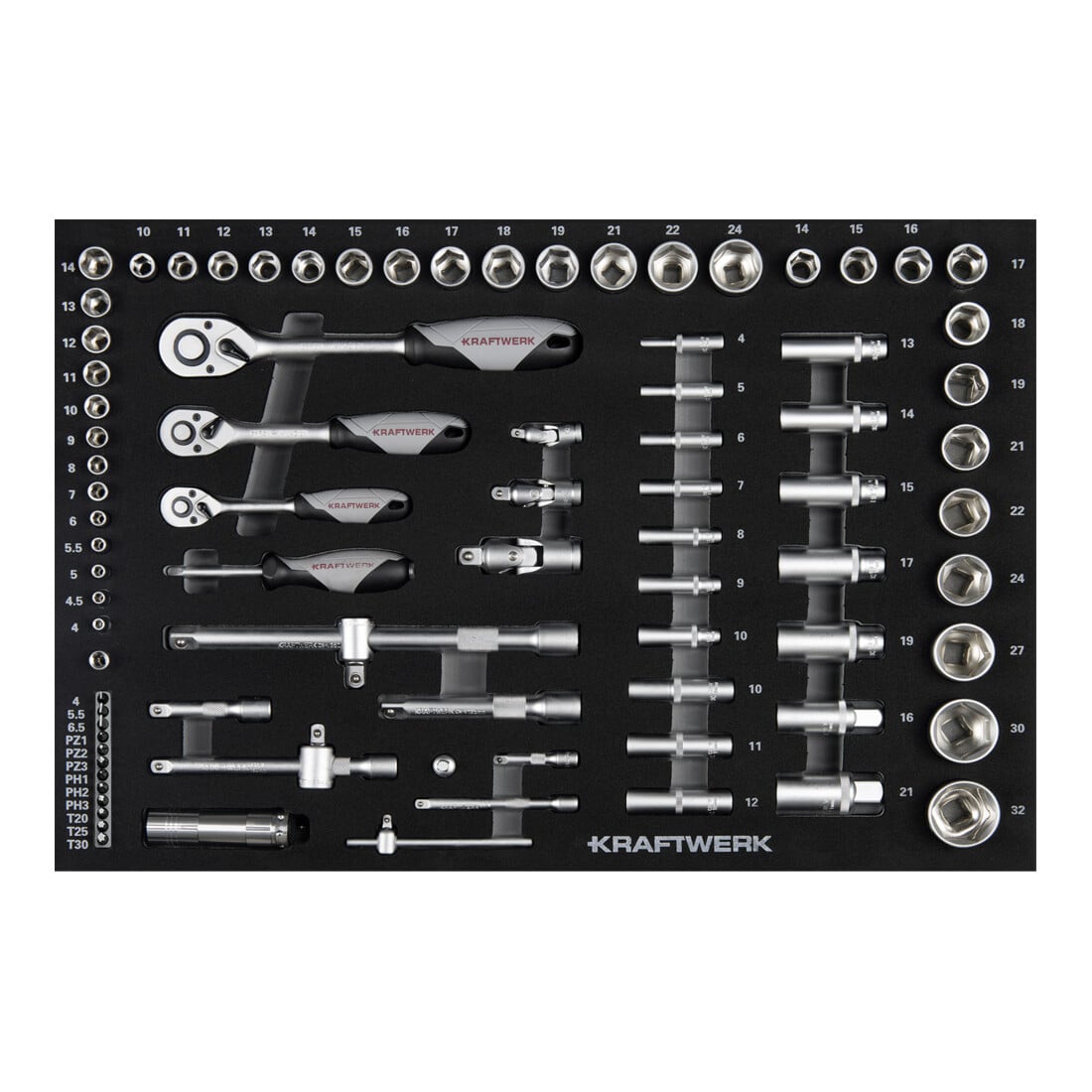 Kraftwerk BT700 Chariot d'atelier, 8 tiroirs, BASIC, 351 pcs.