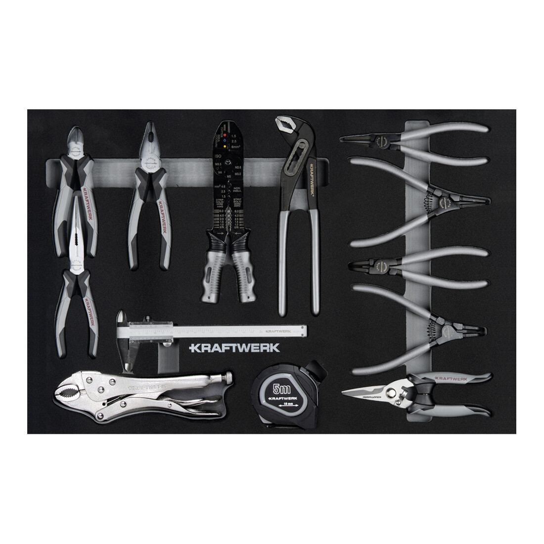 Kraftwerk BT700 Chariot d'atelier, 8 tiroirs, BASIC, 351 pcs.
