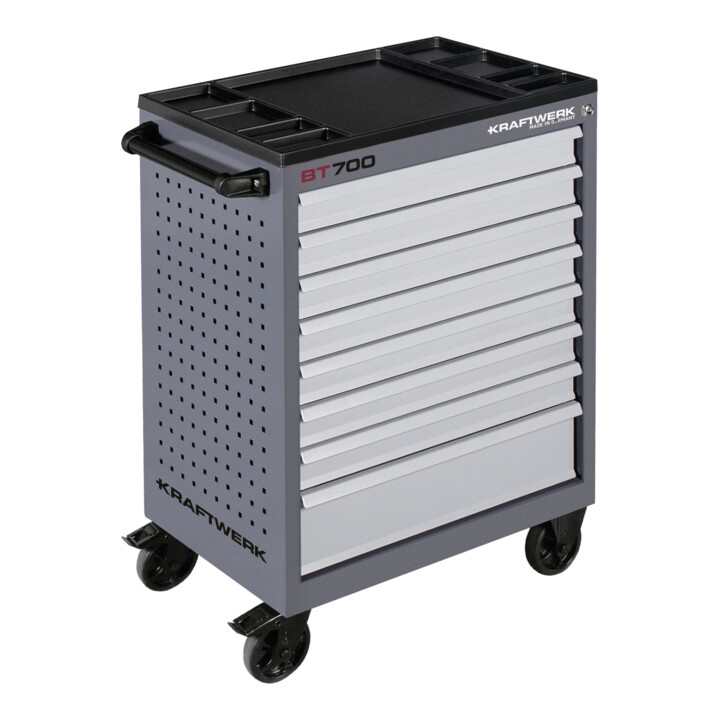 Kraftwerk BT700 Chariot d'atelier, 8 tiroirs, BASIC, 351 pcs.
