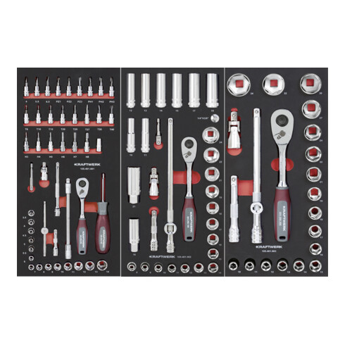 Kraftwerk BT700 Chariot d'atelier, 8 tiroirs, PRO, 237 pcs.