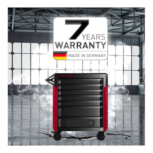 Kraftwerk BT700 Chariot d'atelier, 8 tiroirs, PRO, 237 pcs.