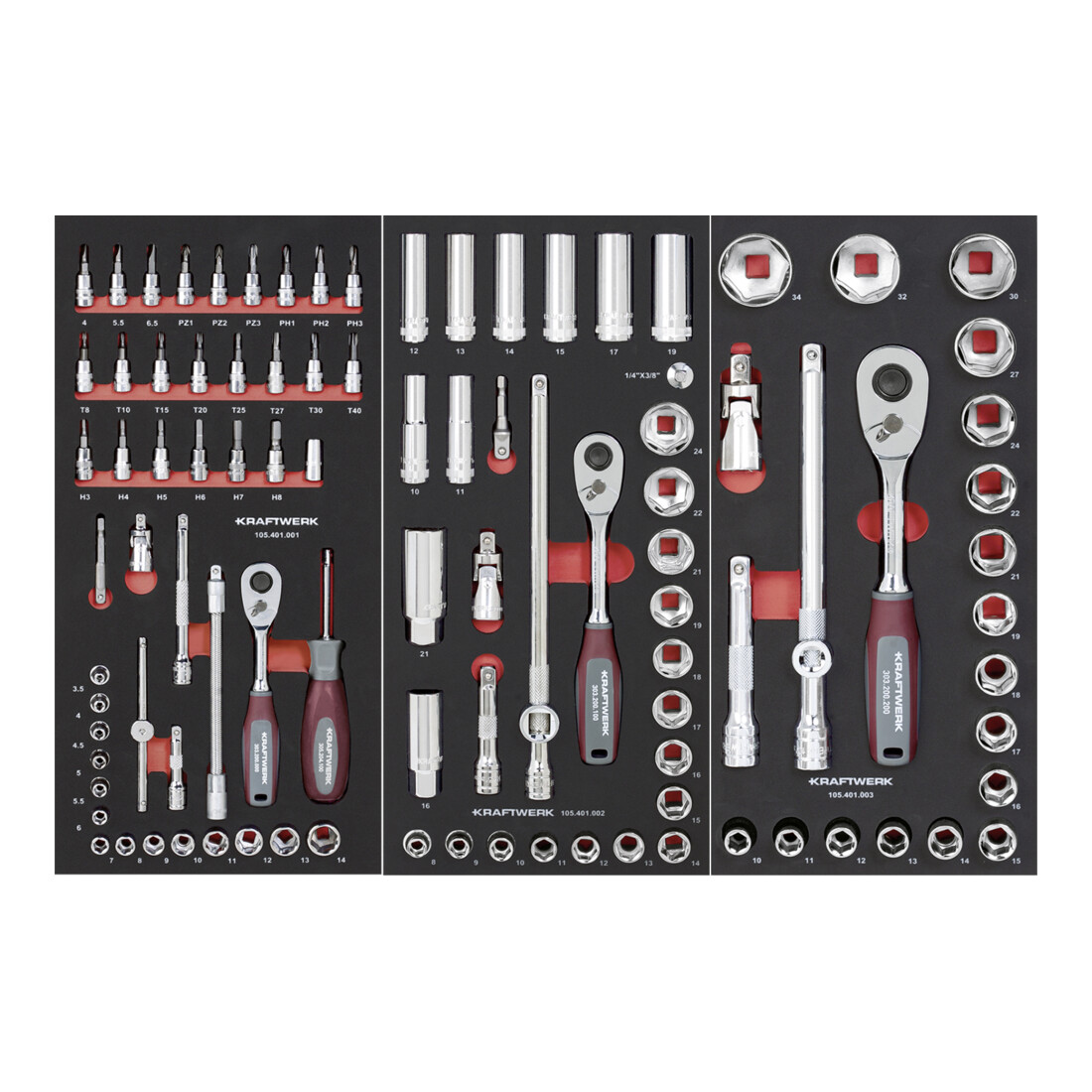 Kraftwerk BT700 Chariot d'atelier, 8 tiroirs, PRO, 237 pcs.