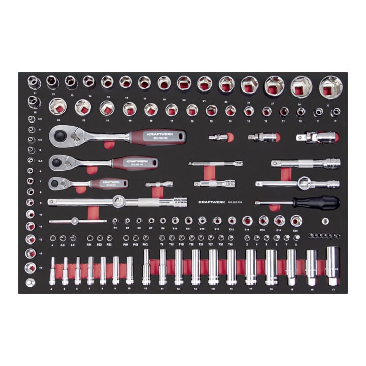 Kraftwerk BT700 Chariot d'atelier, 8 tiroirs, PRO, 296 pièces