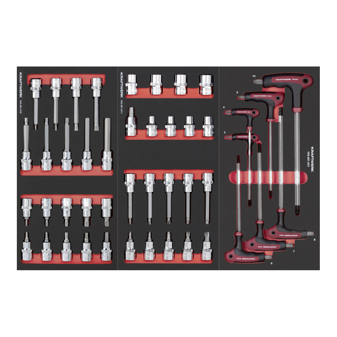 Kraftwerk BT700 Chariot d'atelier, 8 tiroirs, PRO, 296 pièces