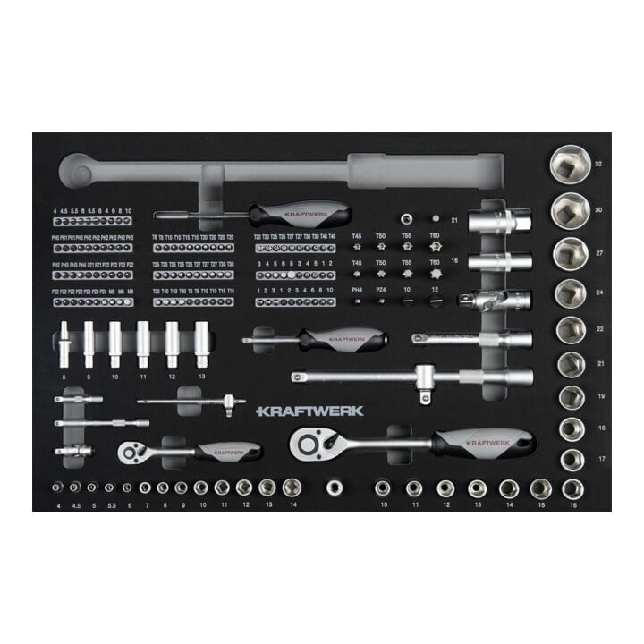 Kraftwerk BT700 Werkstattwagen, 7 Schubladen, BASIC, ant, 337-tlg.