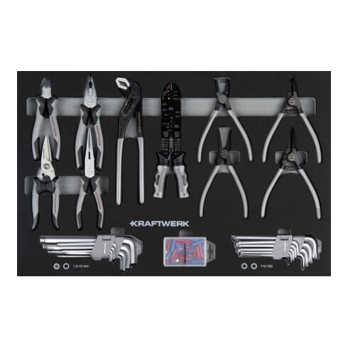 Kraftwerk BT700 Werkstattwagen, 7 Schubladen, BASIC, ant, 337-tlg.