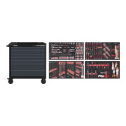 Kraftwerk BT900 Chariot d'atelier, 7 tiroirs, BASIC, ant, 272 pcs.