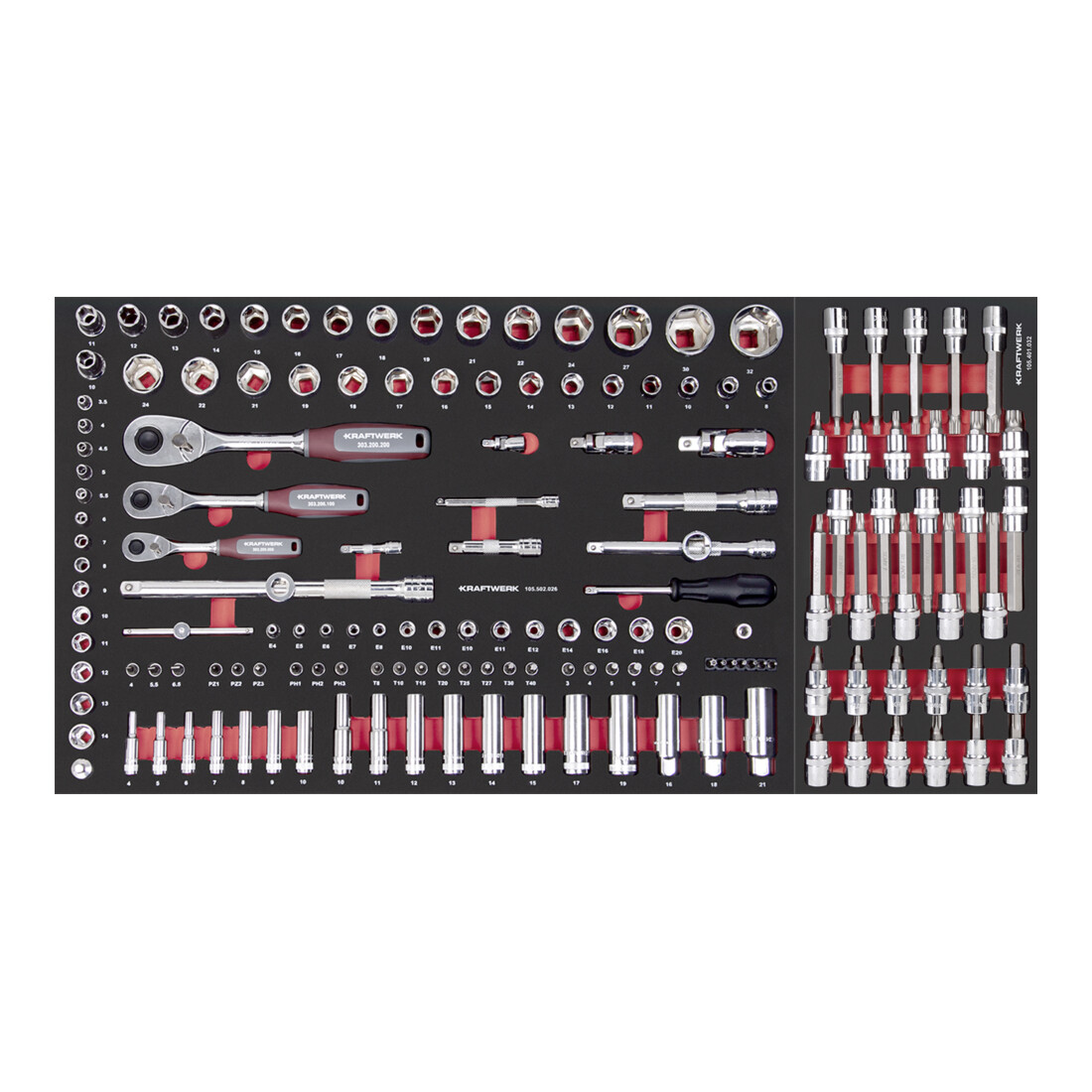 Kraftwerk BT900 Chariot d'atelier, 7 tiroirs, BASIC, ant, 272 pcs.