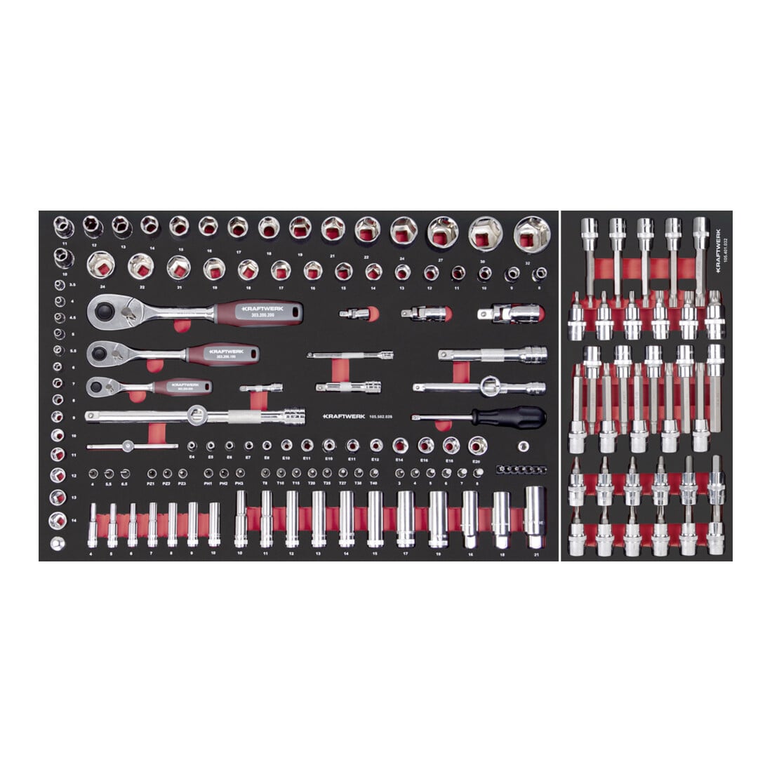 Kraftwerk BT900 Chariot d'atelier, 7 tiroirs, PRO, 278 pcs.