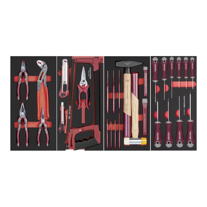 Kraftwerk BT900 Chariot d'atelier, 7 tiroirs, PRO, 278 pcs.