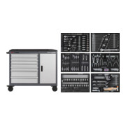 Kraftwerk Chariot d'atelier BT1100, 7 tiroirs, 300 pièces.