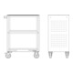Kraftwerk Chariot de service BT700 avec tapis en caoutchouc-5