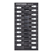 Kraftwerk Clé à douille 1/2'' à six pans creux à dents multiples 21 pièces 20x40