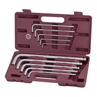 Kraftwerk Coffret de clés à douille à tête sphérique pour vis à six pans creux, 10 pièces.