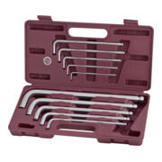 Kraftwerk Coffret de clés à douille à tête sphérique pour vis à six pans creux, 10 pièces.