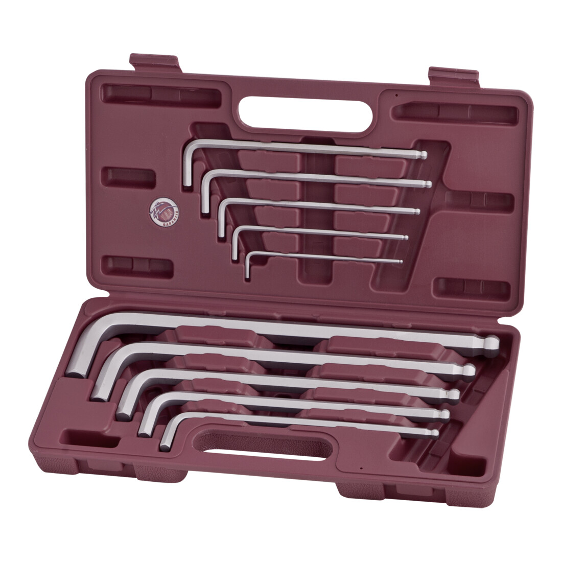 Kraftwerk Coffret de clés à douille à tête sphérique pour vis à six pans creux, 10 pièces.