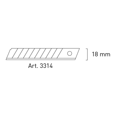 Kraftwerk Couteau de découpe avec molette 18 mm avec 3 lames
