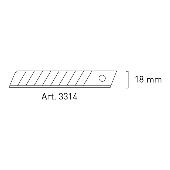 Kraftwerk Couteau de découpe avec molette 18 mm avec 3 lames