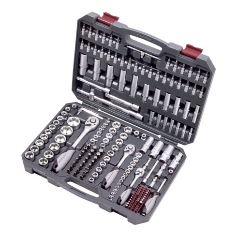 Kraftwerk doppenset, basic, 1/4"+ 3/8"+1/2", 200 dlg.